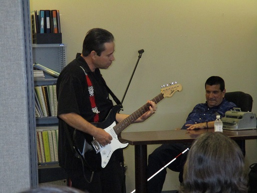 Tommy jamming at the talent show