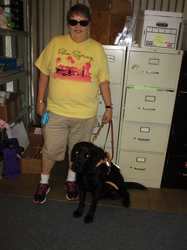 Teresa and her guide dog Chuck