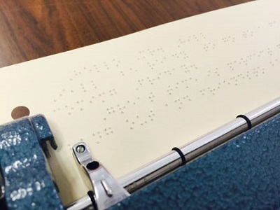 Perkins Braille Writer with Braille