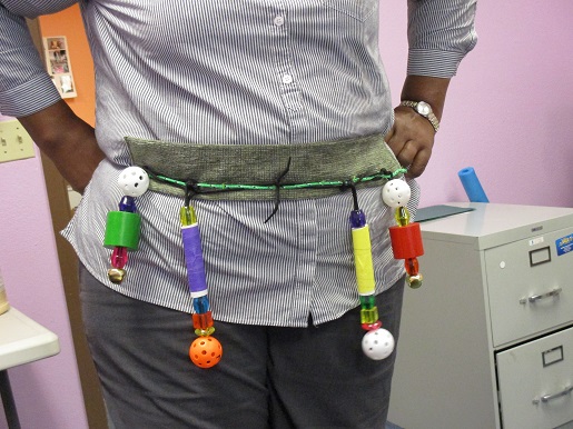 an activity belt for blind children