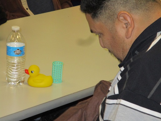 Ramon had a hair curler and a rubber duck