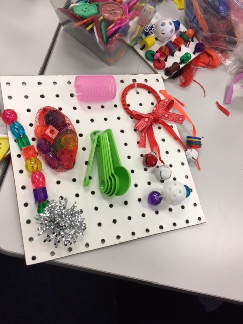 Here are the tactile props that were made today at the teacher training event.