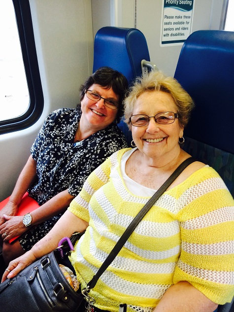 Marilyn and Joan are learning how to take the train at our travel training workshop at BSS