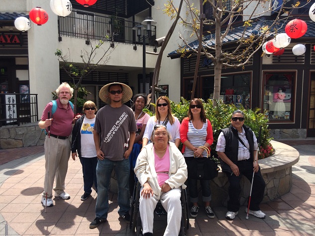 We are at the Downtown Train Terminal in Los Angeles experiencing one of our travel training workshops at BSS