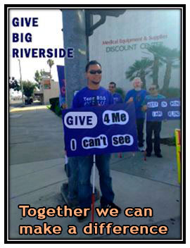 a man holding a sign saying together we can make a difference